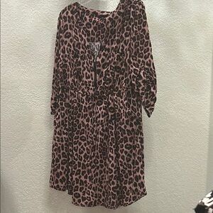 Torrid Leopard Print Midi Dress - Black and Brown